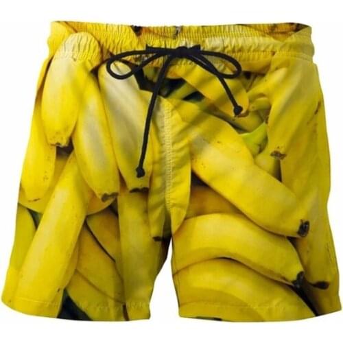 New 3D Printing Bananas Beach Fashion Men Women Tracksuits Crewneck Hip Hop Shorts Plus Size S-7XL