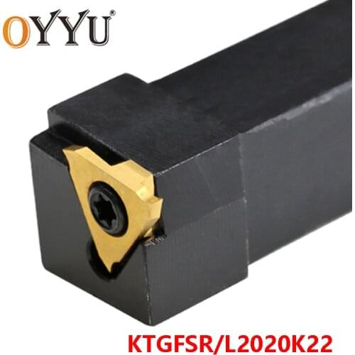 OYYU KTGFSR2020K22 KTGFSL2020K22 Lathe Cutter Shank KTGFSR2020 KTGFSR KTGFSL 2020 Turning Tool Holder CNC Carbide Inserts TGF43