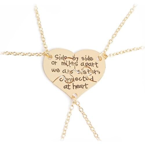 Custom Text Heart Stitching Necklace Charm For Women Memorial Jewelry Personalized Name Puzzle Pendant Anniversary Gifts