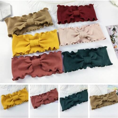 Newborn Infant Baby Girl Headwear Wavy Lace Hair Band Accessories 7Colors Headband