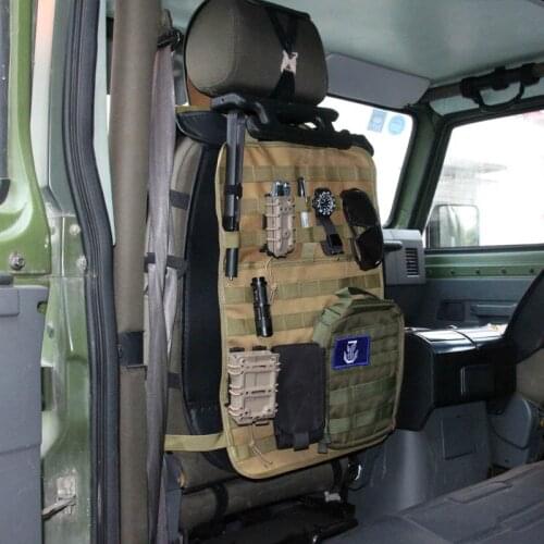 Car Seat Back Expansion Board Multi-purpose Military MOLLE Wall Carrier Equipped Tactical Accessory Packs Patch Stickers Storage