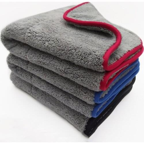 42*48cm Double-sided Coral Velvet Car Wipes for Cars, Water-absorbing Thickened Car Wash Towels, Multifunctional Car Towels