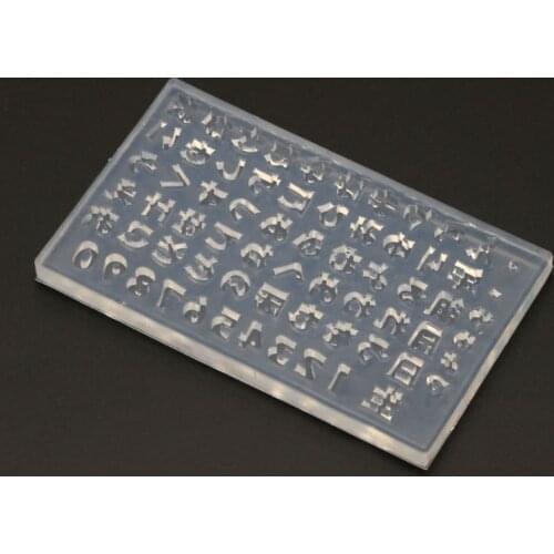 DIY Japanese Hiragana and Katakana Resin Nail Carving Mold Japanese Alphabets Fifty Kana Number Nail Art Templates Mold