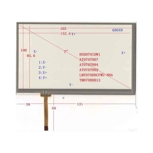 68049 165*100 7 inch resistive touch panel GPS vehicle HSD070IDW1 AT070TN07 / 92 touch screen