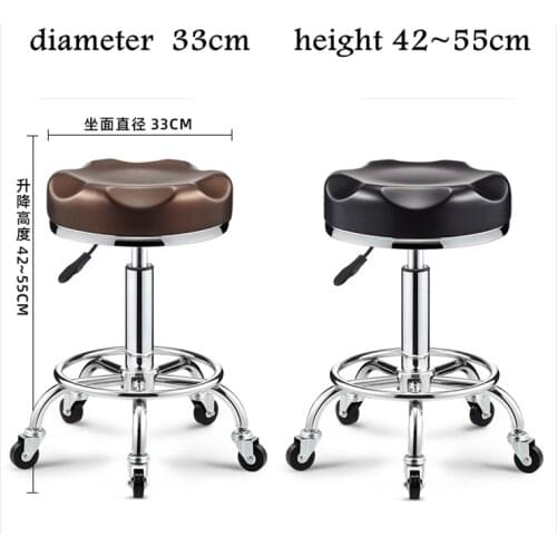 Modern bar chair beauty stool with wheels petal shaped bar stool household Rotating lift chair Manicure Beauty stool rotation