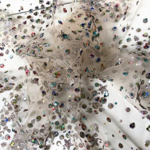 Colorful Star Bronzed Fabric For Dresses Clothes Studio Background Decoration
