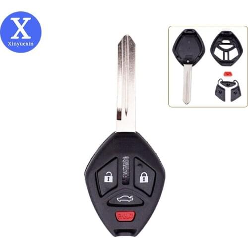 Xinyuexin Remote Car Key Case Shell for Mitsubishi Lancer Outlander Endeavor Galant 4 Buttons Car Replacement Key Cover Fob