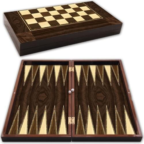 Star Polyester Walnut Backgammon Big size two-seater hobby game set