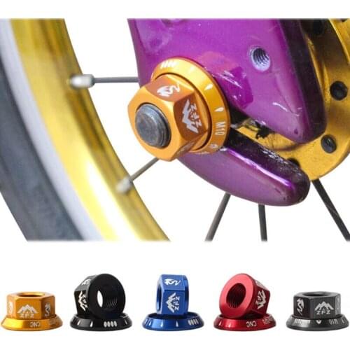 100% Brand New and High Quality 1pc Bike M10 Hub Nut Aluminum Alloy Bolt Flange Front Wheel Rear Wheel Screw Cap