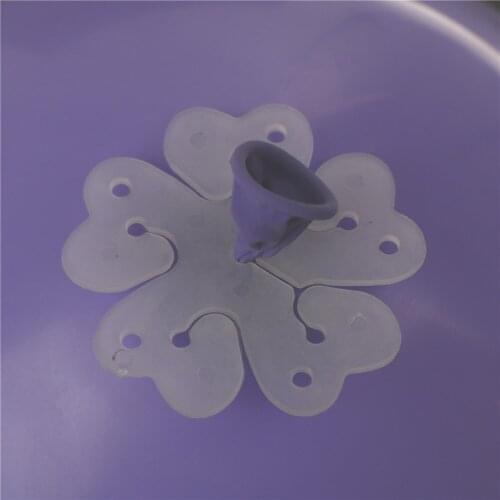 12Pieces Plastic Balloon Clip Plum Blossom Buckle Arch Air Balloon Fixed Decorate Clamp Folder Birtay Party Supplies