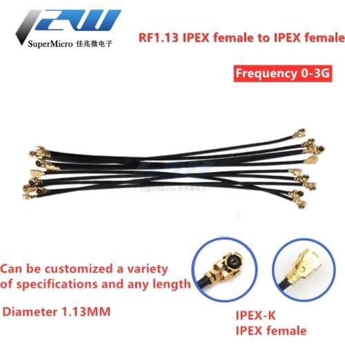2pcs/lot ipx double-ended cable jumper IPEX cable IPX female to u.fl / ipx female connector terminal cable connector 1.13 cable