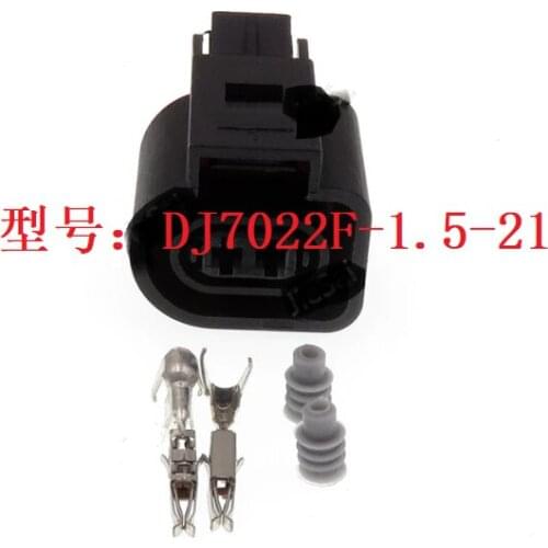 200 Set 2 Pin 6N0973702 Automotive Waterproof Connector ABS Speed Sensor Plug For VW Audi DJ7022F-1.5-21
