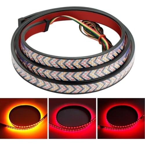 79" 24V Car LED Tailgate Light LED Truck Tailgate Light Bar Red Running Turn Signal Brake Reverse Backup Tail light Strip