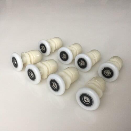 8pcs 23/25mm Nylon pulleys POP Sliding door roller Shower room eccentric wheels Door roller series pulley