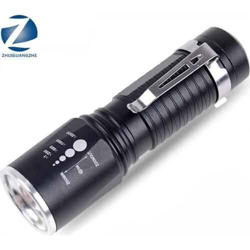 8000LM A50 XM-L T6 LED Flashlight Torch 18650 Battery Hard Bike Light Bulbs 5 Modes Aluminum Cycling Zoom Adjustable Waterproof