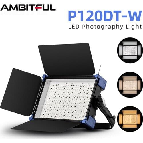 AMBITFUL P120DT-W 90W 2800K-5600K Professional LED Video Light for News Film Crew Large-scale Photography Studio