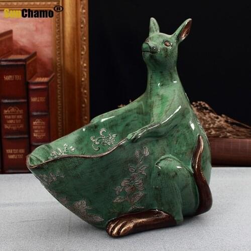 American Retro Creative Entries Kangaroo Sugar Bowl European Style Portraits, Decorations, Key Plate, Home Accessories, Gifts