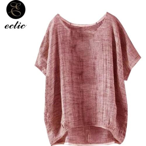 Plus Size Clothing For Women 5xl Vetement Femme 2021 Fashion Tie Dye Tshirts Linen Flax Bluz Casual Oversized Tshirt Thin Fabric