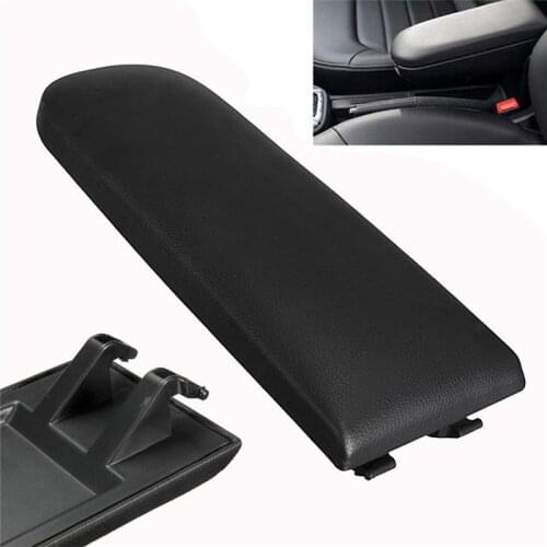 Black Leather Center Console Armrest Cover Lid Base For Cars Golf MK4 Beetle