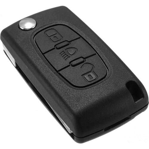 For Citroen C2 C3 C4 C5 C6 Picasso 3 Buttons Smart Remote Key Fob Case Folding Flip Car Key Shell Uncut Blade Car Accessories