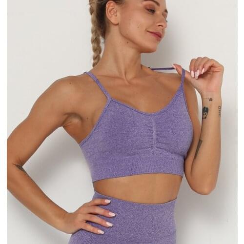 Women fitness bra Bralette Tops solid Tight Push Up Bra Strap Running Shockproof Bras For Women