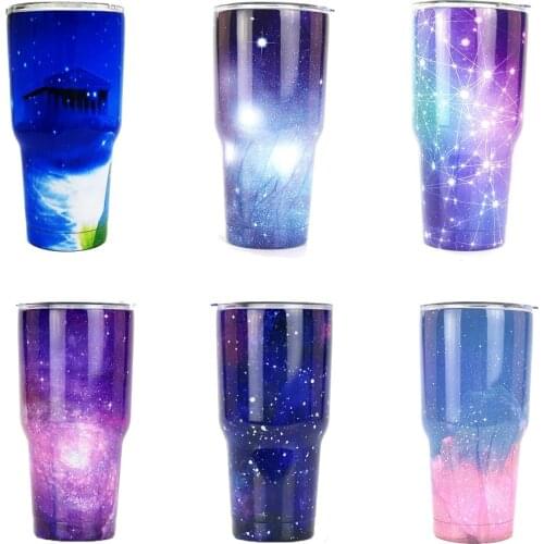 YJ.SHYU Starry sky Travel Mug 30oz Vacuum Flask Stainless Steel Bottle For Hot Water Coffee Beer Tea Swig wine Cup Outdoor Car