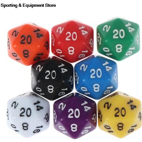 Effect D20 Dice For Table Board Game 20 Sided Data Rich Colors Desktop Game Accessories For Board Game Acrylic Digital Dice