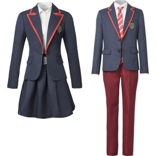 Elite High School Cosplay Costume School Uniform Halloween Party Uniforms Suit full set