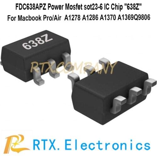 FDC638APZ Power Mosfet For Macbook Pro Air 13"A1278 A1286 A1370 A1369 Q9806 6pin MOS Field Effect Tube SOT23-6 20v 658Z IC Chip