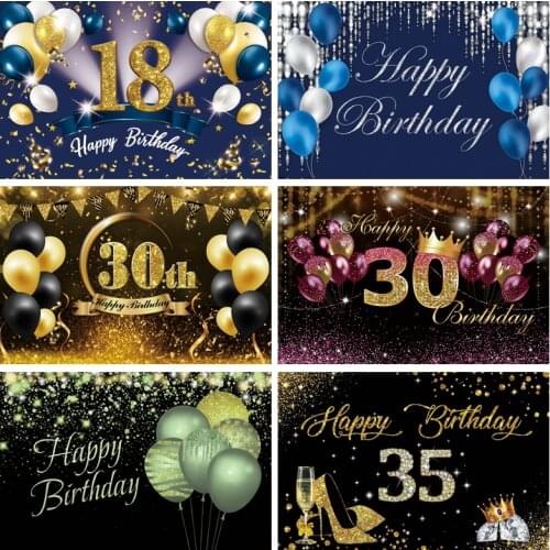 Baby Birthday Backdrop Pink Princess Balloon Flower Gold Glitter Custom Photography Background Wedding Photocall Photophone Prop