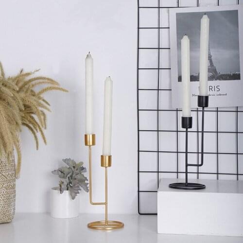 Hot Sale Modern Minimalist Candlestick Model Room Restaurant Decoration Iron Candle Holder Ornaments Metal Crafts Home Decor