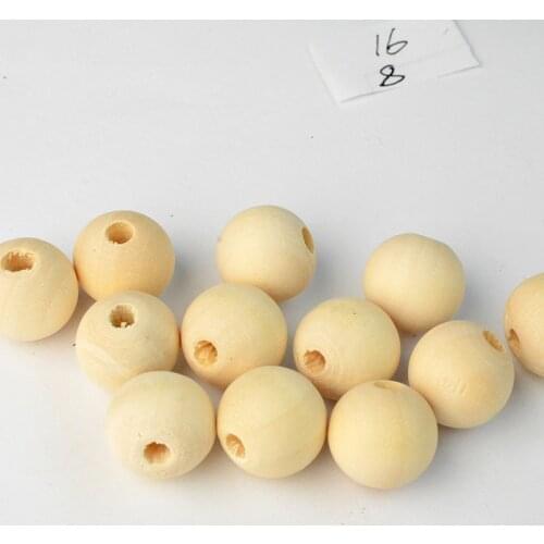 DIY 4-30mm Natural Ball Round Spacer Wooden Beads for Charm Bracelet Wholesale Baby Wood Beads Jewelry Wooden Necklace Handmade