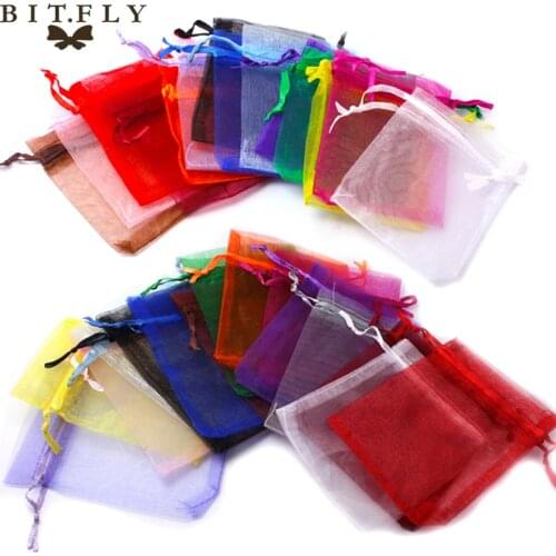 20PCS Organza Bags Jewelry Wedding Birthday Decoration Storage Bag Candy Draw Supplies DIY Gift Chocolate Package Boxes