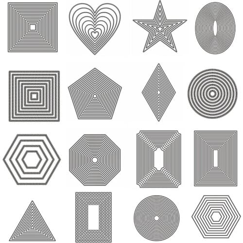 Metal Cutting Dies for DIY Scrapbooking Basic Frame Border Crafts Stencils Maker Photo Album Template Handmade Decor Dies Cut