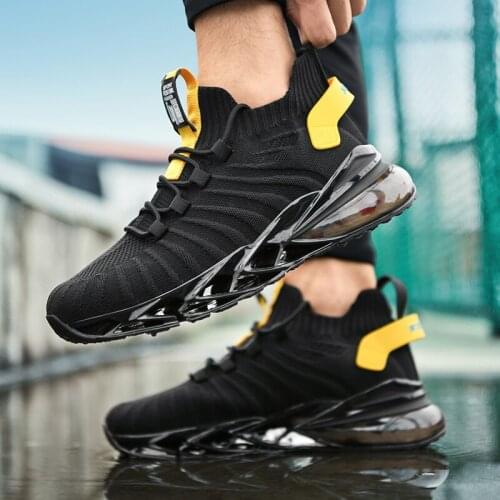 Summer New Mens Running Shoes Blade Chunky Sneakers Trendy Wear-resistant Breathable Cushioning Sports Shoes Zapatillas Hombre