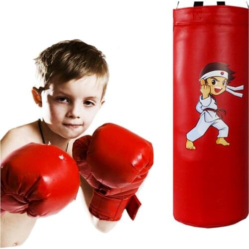 PU Children Boxing Punching Bag Set Kids Sanda Vertical Hanging sandbag Tumbler Household Training Equipment boys baby toys Gift