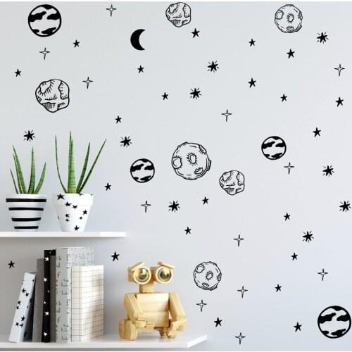 Planet Wall Sticker Kids Room Removable DIY Solar System Wall Decor Decals Astronomy Nursery Art Stickers Space Decoration ZB578