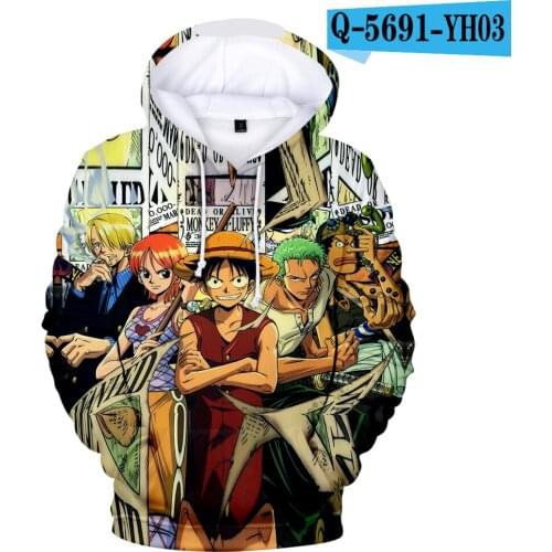 The latest one piece 3D hoodie men and women fashion casual wear Luffy one piece sweatshirt jacket mens anime hooded sweatshirt