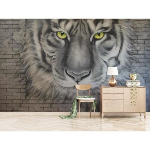 Wallpaper custom 3d Embossed tiger 3D wall background wall living room bedroom photo wallpaper