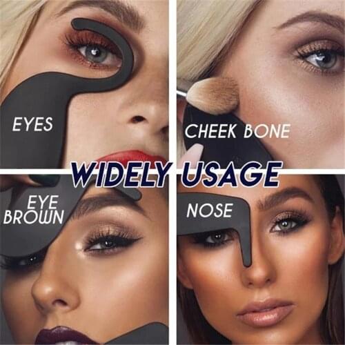 Professional Natural Fit Eye Contourer Makeup Stencil Models Eyeliner Aid Card Durable Template Shaping Tools For All Face Types
