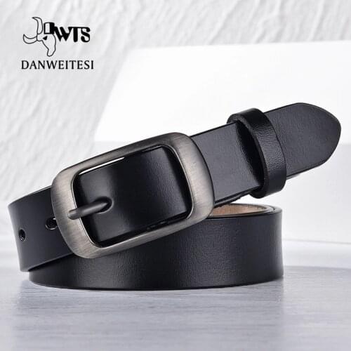 [DWTS] Women Belt Female Belt Genuine Leather Lady Pin Buckle Belts Fashion Classic Simplicity Luxury Brand Leisure Jeans