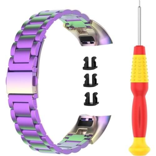 Fashion Colorful Stainless Steel Strap For Huawei Honor Watch Band 4 CRS-B19/5 CRS-B19S Watch Accessories Buckle Watchbands