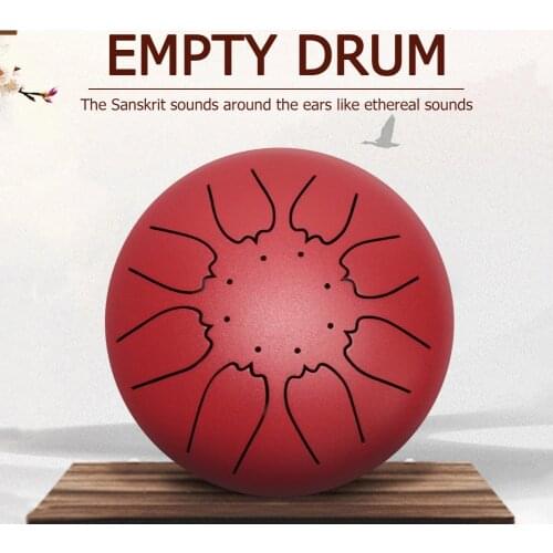 Steel Tongue Drum Tank Drum Drumstick Pad Carrying Bag 6 inch 8 Tune Hank Pan Lightweight Portable Music Elements