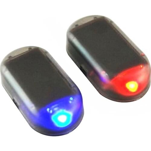 Strobe Signal Security System Universal Flash Warning LED Light Alarm Lamp Car Solar Power Simulation Fake Anti-theft Caution