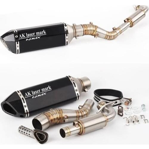 Motorcycle Exhaust Muffler laser AK Full System Slip on Escape Moto For Yamaha NMAX 125 NMAX 155 NMAX125 NMAX155 2015 2016 2017