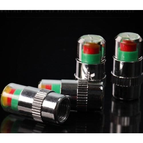 X7AE 4pcs Car Tire Pressure Gauge Indicator Alert Monitoring Valves Cap Sensor Tyre Pressure Monitor