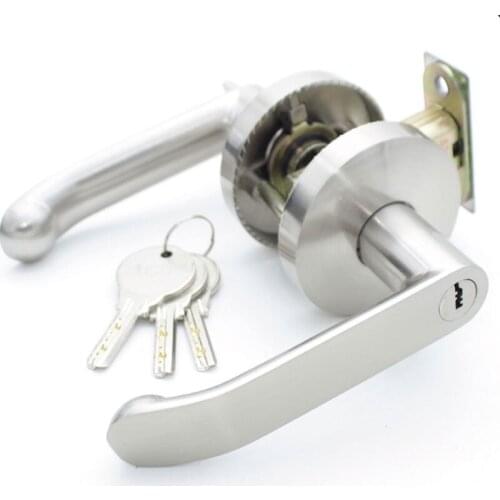 Three Bar Handle Lock Indoor Door Lock with Key Bedroom Door Lock with Knob