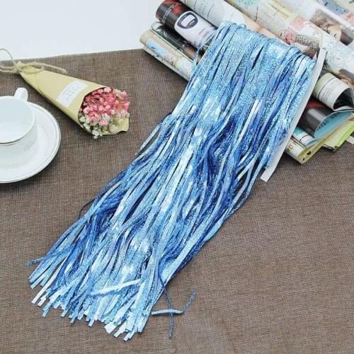 1pc Rainbow Color Metallic Foil Fringe Shiny Rain Curtains Decor Wedding Birthday Day Decor photo booth backdrop Background Supp