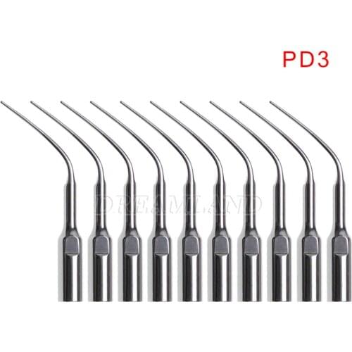 10*Dental Scaler Tip PD3 Fit DTE SATELEC Ultrasonic Scaler New Remove sSubgingical and deep perio calculus