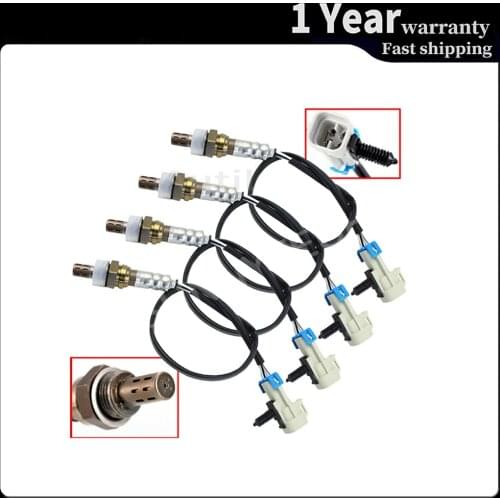 4pcs 4 Wires Lambda Oxygen Sensor Up / Downstream for Cadillac Escalade Chevrolet Avalanche GMC Sierra Yukon Auto Parts 234-4668